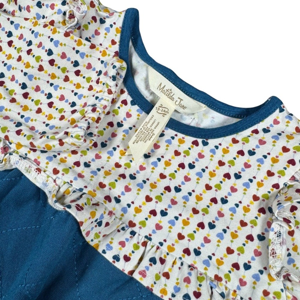 Matilda Jane Baby Girl’s Size 18-24 Months Heartstrings‎ Quilted Romper